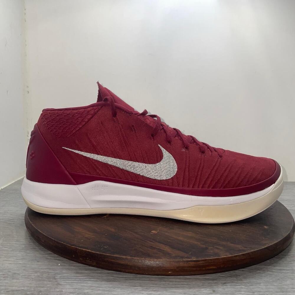 Nike Kobe Bryant AD Dark Red White Basketball Shoes Sneakers 942521-602 Size 15